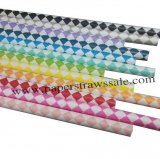 Harlequin Diamond Paper Straws 2400pcs Mixed 12 Colors