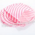 Hot Pink Diagonal Stripe Paper Favor Bags 400pcs