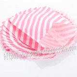 Hot Pink Diagonal Stripe Paper Favor Bags 400pcs