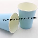 90Z Blue Plain Paper Drinking Cups 120pcs