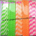 Fluorescent Color Paper Straws 1500pcs Mixed 5 Colors