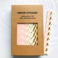 100 Pcs/Box Mixed Vintage Party Paper Straws