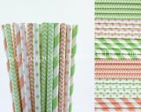 300pcs Pink and Mint Party Paper Straws Mixed