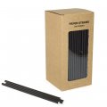 250 pcs/Box Solid Plain Black Paper Straws