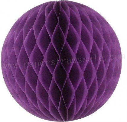 Purple Tissue Paper Honeycomb Balls 20pcs