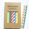 100 Pcs/Box Mixed Superhero Party Paper Straws