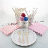 193 pieces/lot Party Dinnerware Set Pink Polka Dot