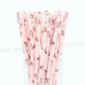 Pink Rose Light Pink Paper Straws 500pcs