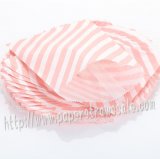Pink Diagonal Stripe Paper Favor Bags 400pcs