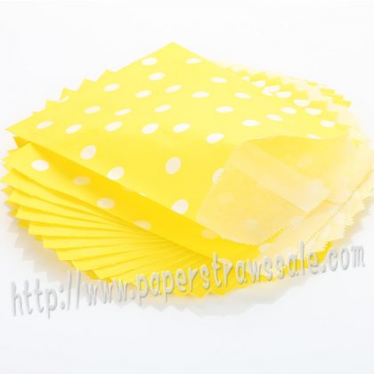 Yellow Tiny Dot Paper Favor Bags 400pcs