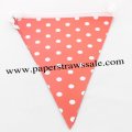 Red Polka Dot Party Bunting Flags 20 Strings