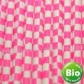 Hot Pink Checkered Paper Straws Bulk 500pcs