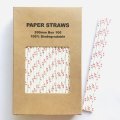 100 Pcs/Box Fruit Green Red Cherry Paper Straws