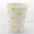 90Z Yellow Polka Dot Paper Drinking Cups 120pcs