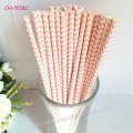 Paper Drinking Straws with Pink Chevron 500pcs