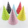 72pcs Mixed 6 Colors Polka Dot Paper Party Hats