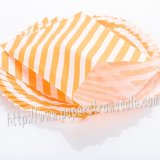 Orange Diagonal Stripe Paper Favor Bags 400pcs