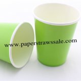 90Z Green Plain Paper Drinking Cups 120pcs