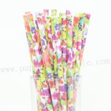 Exclusive Watercolor Floral Paper Straws 500pcs