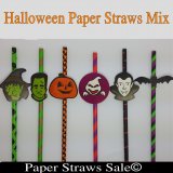 New Halloween Paper Straws 1800pcs Mixed 6 Colors