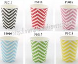 360pcs 90Z Chevron Paper Drinking Cups Mixed 6 Colors