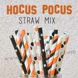 250pcs Hocus Pocus Halloween Paper Straws Mixed
