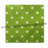 Green Paper Napkins White Polka Dot 300pcs