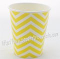 90Z Yellow Chevron Paper Drinking Cups 120pcs