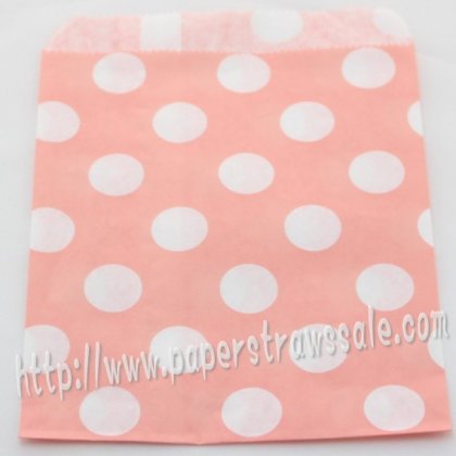 Pink Polka Dot Paper Favor Bags 400pcs