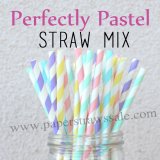 250pcs Perfectly Pastel Theme Paper Straws Mixed
