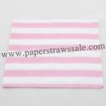 Pink Striped Printed Paper Napkins 300pcs