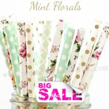 200pcs SUMMER SOIREES Themed Paper Straws Mixed