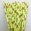Flower Red Rose Pale Green Paper Straws 500 pcs Flower Red Rose Pale Green Paper Straws 500 pcs