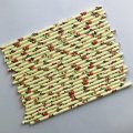 Flower Dot Red Rose Light Yellow Paper Straws 500 pcs