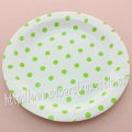 9" Round Paper Plates Green Polka Dot 60pcs 9" Round Paper Plates Green Polka Dot 60pcs