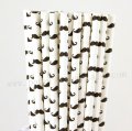 Black Mustache Paper Straws 500pcs