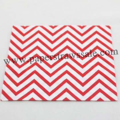 Red Chevron Print Paper Napkins 300pcs [ppnapkins004]