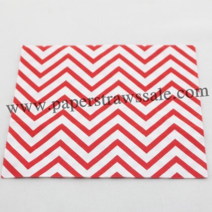 Red Chevron Print Paper Napkins 300pcs