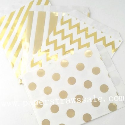 1000pcs Mixed Colors Gold Foil Treat Candy Favor Bags [mixfoilbags001]