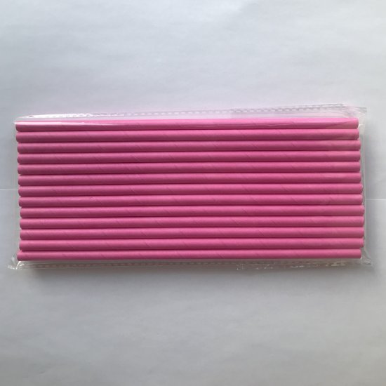 Solid Pure Plain Hot Pink Paper Straws Clearance 500 pcs - Click Image to Close