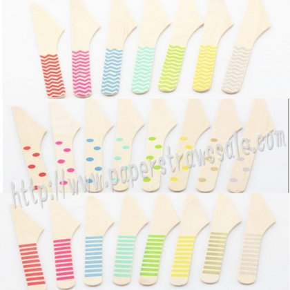 Wholesale Printed Wooden Knives 2300pcs Mixed 23 Colors