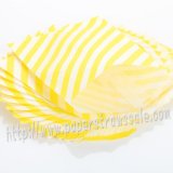 Yellow Diagonal Stripe Paper Favor Bags 400pcs