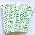 Green Four-leaf Clover Shamrock Paper Straws 500 Pcs