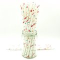 Red Aqua Yellow Star Ribbon Holiday Paper Straws 500 Pcs