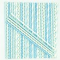 125 Pcs Mixed 5 Styles Light Blue Pastel Paper Straws