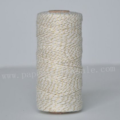 Metallic Gold Striped Bakers Twine 15 Spools [bakerstwine030]