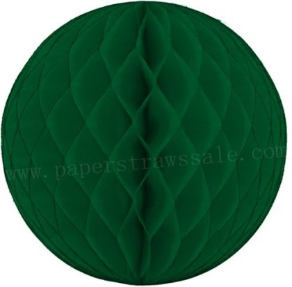 Dark Green Tissue Paper Honeycomb Balls 20pcs