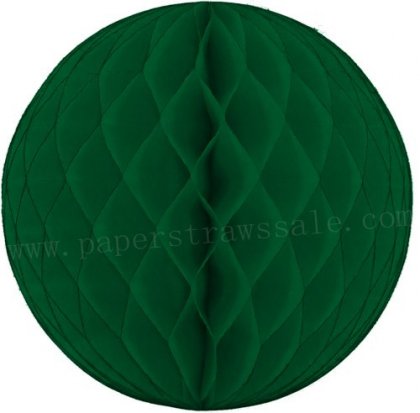 Dark Green Tissue Paper Honeycomb Balls 20pcs
