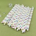 Metallic Colorful Rainbow Foil Star Paper Straws 500 pcs