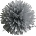 8" and 14" Paper Pom Pom Tissue Silver 20pcs